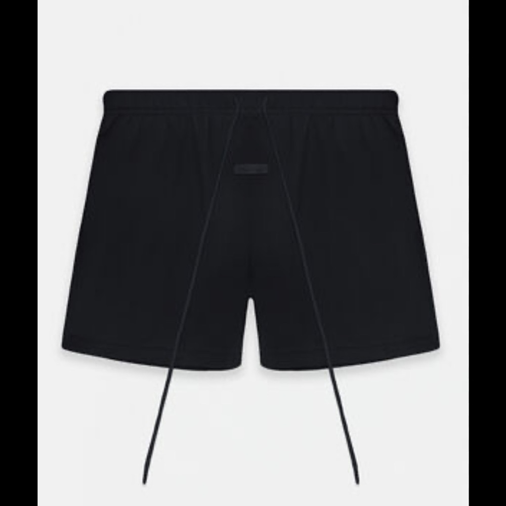 Fear of God ESSENTIALS Jet Black Fleece Running Shorts - new with tags - Picture 7 of 11